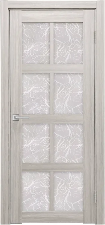 Фото Межкомнатная дверь Легенда К-8 тон Белая лиственница Остекление Гранит прозрачный